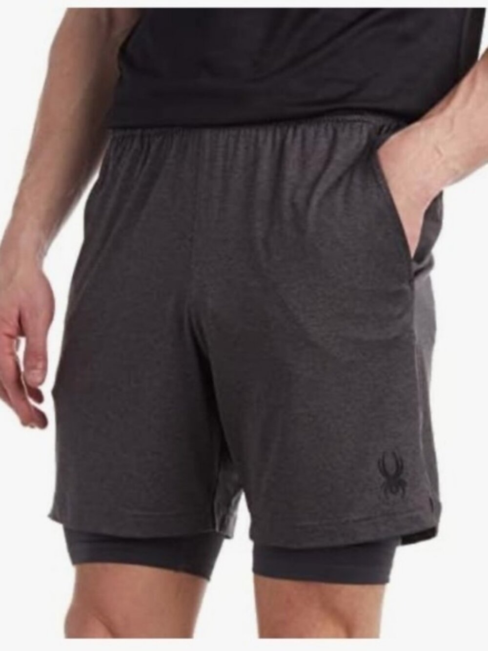 Spyder Actibe Men's Gray Athletic Shorts XXL Performance Training Soft stretchy